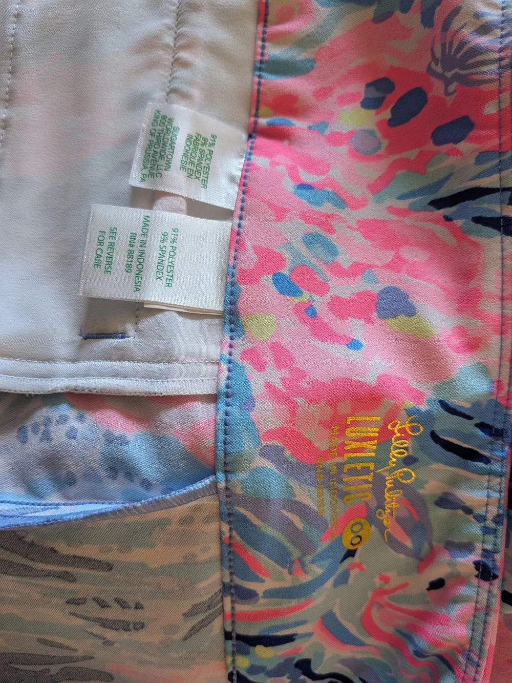 Lilly Pulitzer Luxletic Corso Pant in "Celestial Blue Seek and Seal - Picture 4 of 7